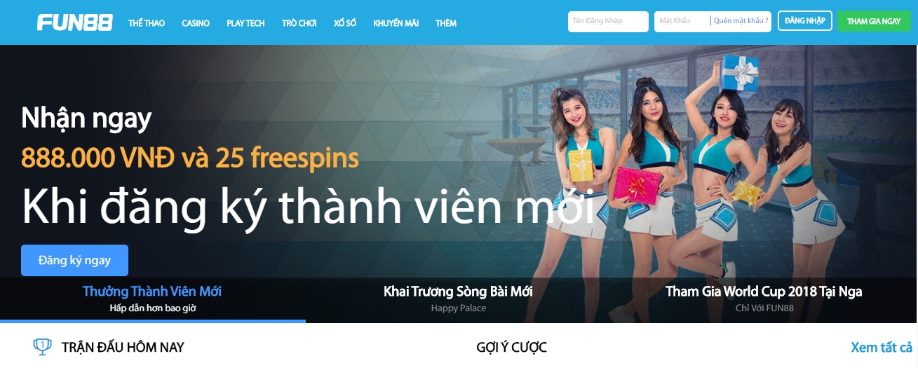 Thưởng 88% đăng ký từ sòng bài Happy Palace Fun88