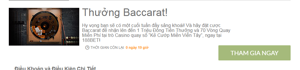 188bet khuyến mãi thưởng baccarat vào thứ Bảy và Chủ Nhật