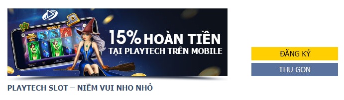 M88 khuyến mãi hoàn tiền 15% tại Playtech slot