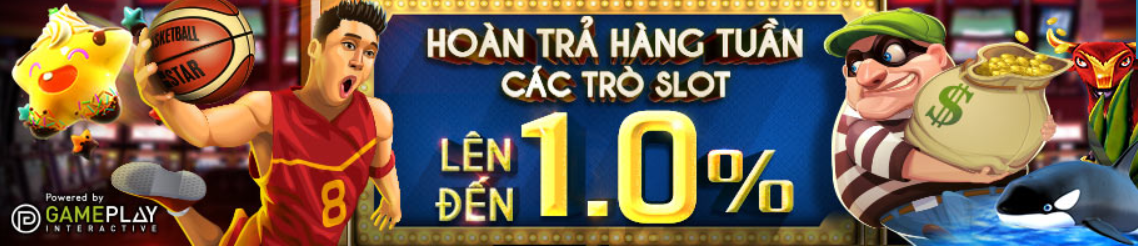 Nhận hoàn trả slot lên tới 1.0% tại W88